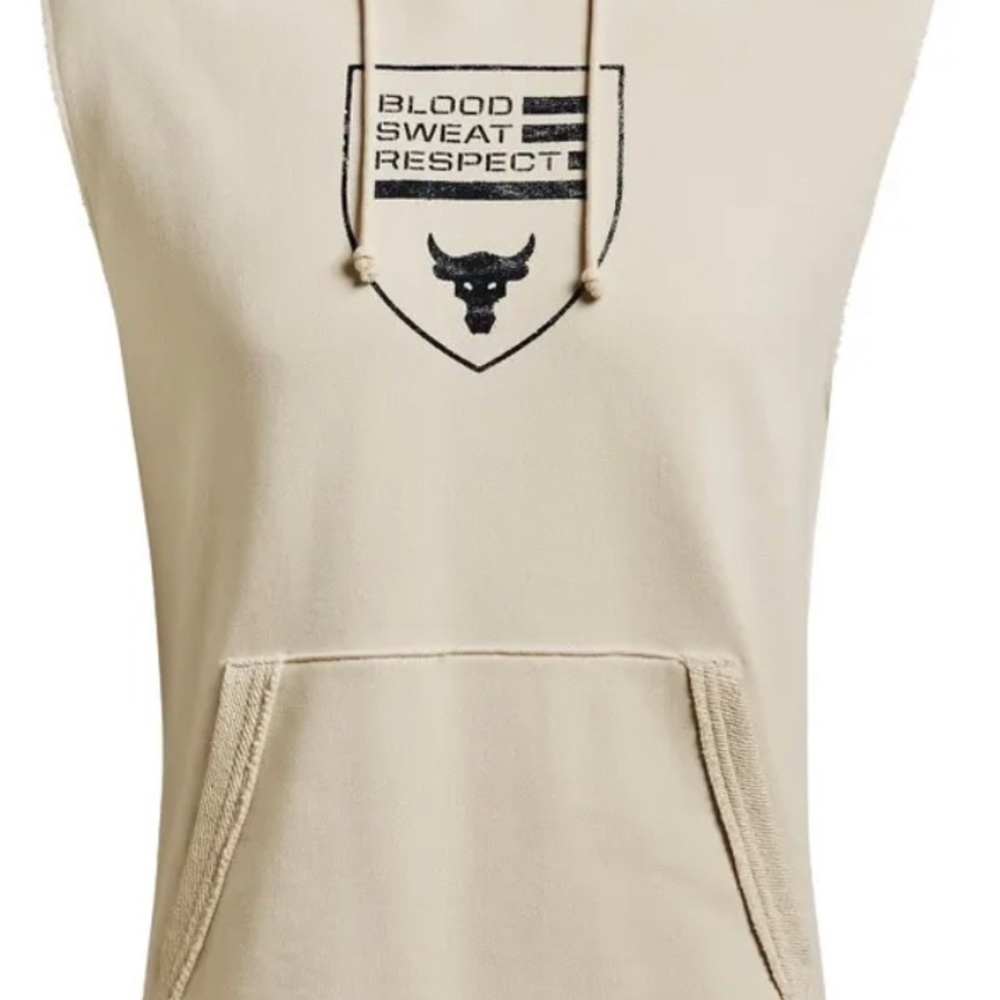 Under Armour Men's Project Rock Heavyweight Terry Sleeveless Hoodie 1370462-279 - Picture 7 of 8